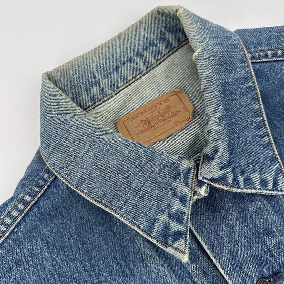 Vintage 70s Levi’s Jacket 70506 0216 Blue Denim Trucker Size 42 Made In Canada - Picture 3 of 12